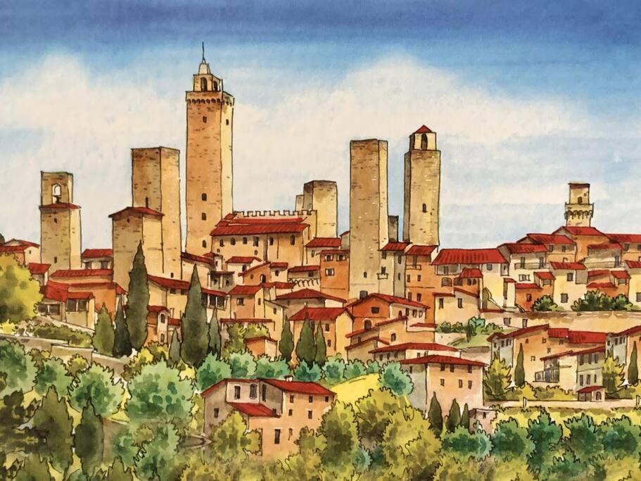 Lovely 2 Bedroom In San Gimignano Historic Center Esterno foto